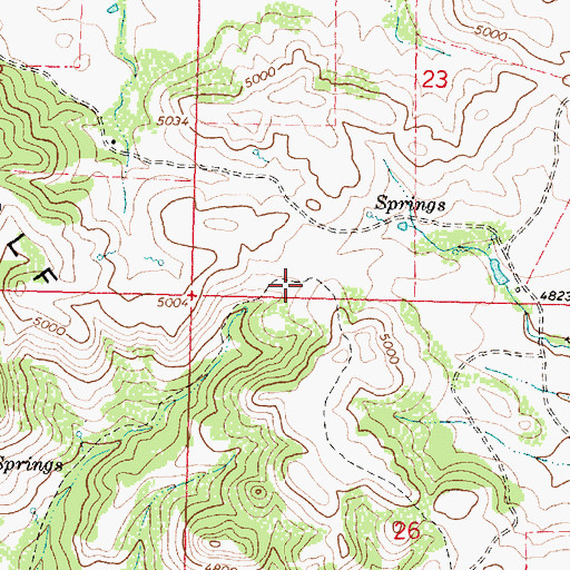 Topographic Map of Cook Stove Canyon, MT
