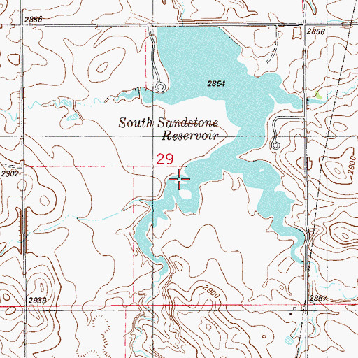 Topographic Map of Coon Creek, MT