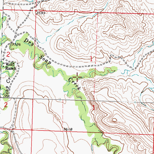 Topographic Map of Cooper Basin Coulee, MT