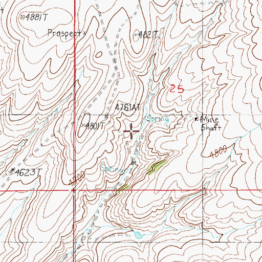 Topographic Map of Copper City, MT