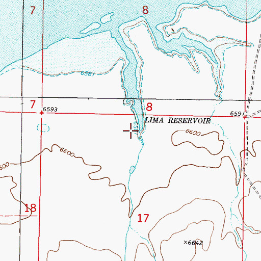 Topographic Map of Corral Creek, MT