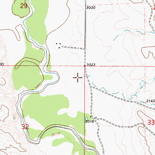 Topographic Map of Corral Creek, MT