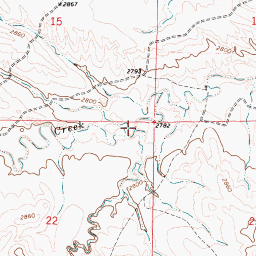 Topographic Map of Corral Creek, MT