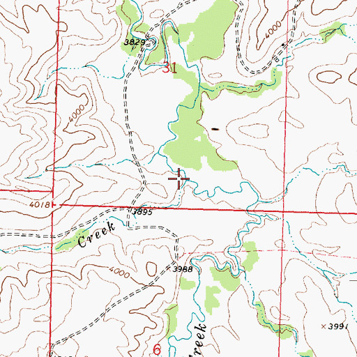 Topographic Map of Corral Creek, MT