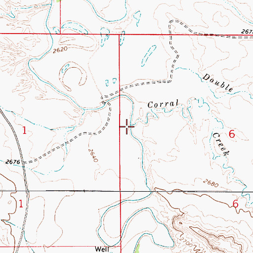 Topographic Map of Corral Creek, MT