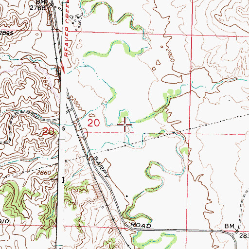 Topographic Map of Corral Creek, MT
