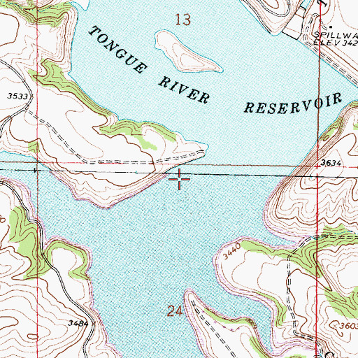 Topographic Map of Corral Creek, MT