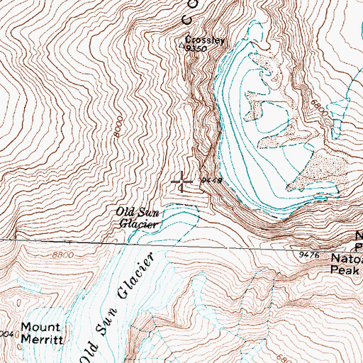 Topographic Map of Cosley Ridge, MT