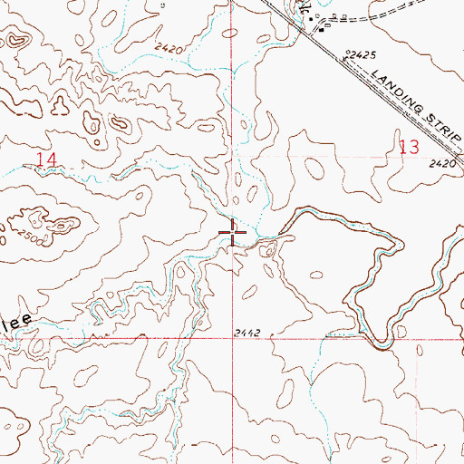 Topographic Map of Cottonwood Coulee, MT