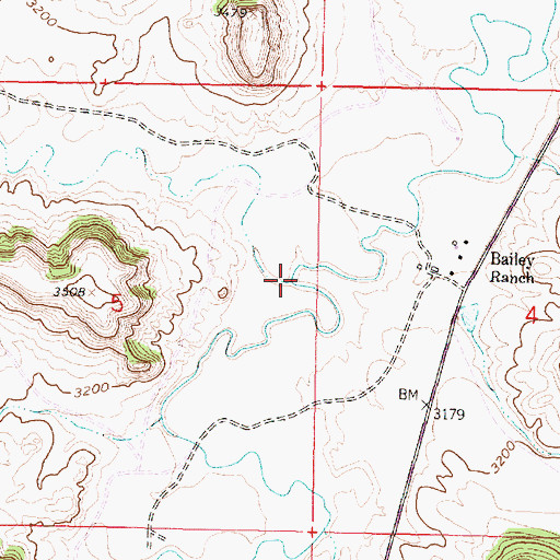 Topographic Map of Cottonwood Creek, MT