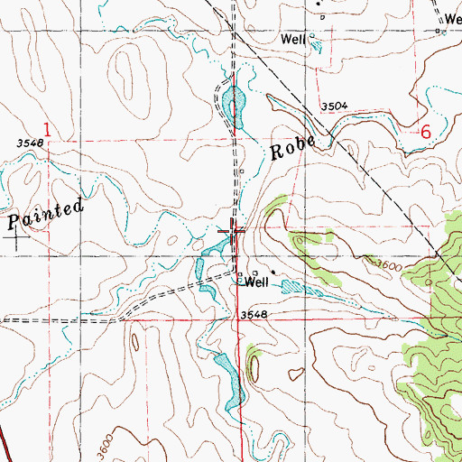 Topographic Map of Cottonwood Creek, MT