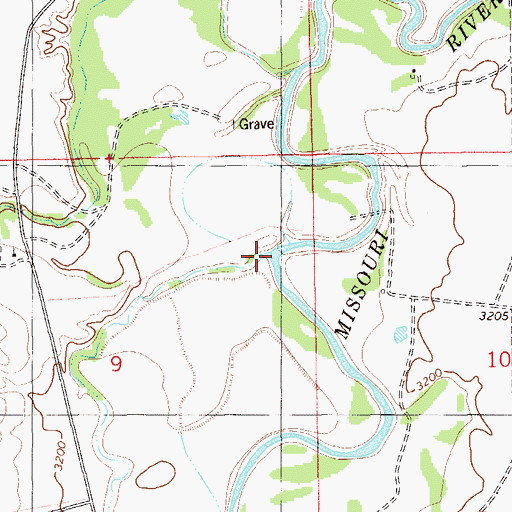 Topographic Map of Cottonwood Creek, MT