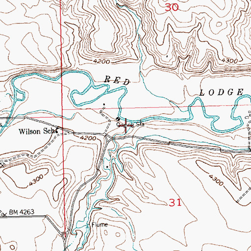 Topographic Map of Cottonwood Creek, MT