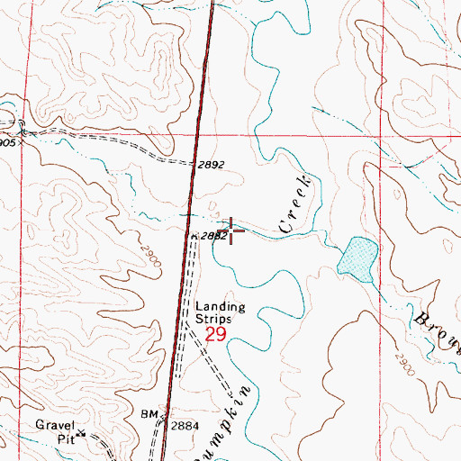 Topographic Map of Cottonwood Creek, MT