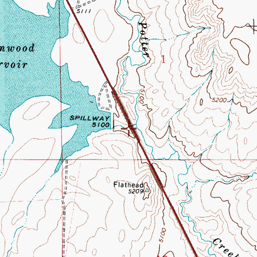 Topographic Map of Cottonwood Creek, MT