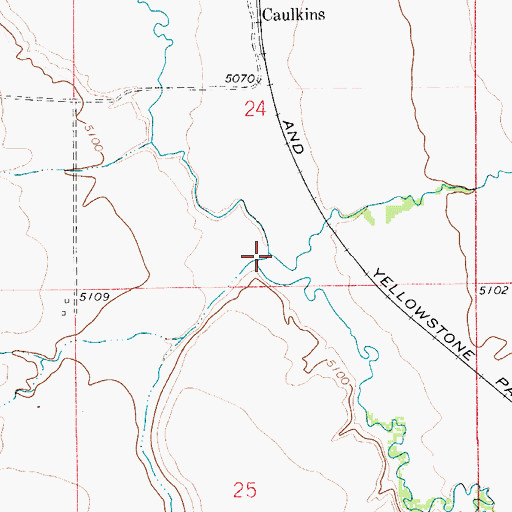 Topographic Map of Cottonwood Creek, MT