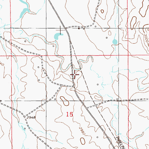 Topographic Map of Cottonwood Creek, MT