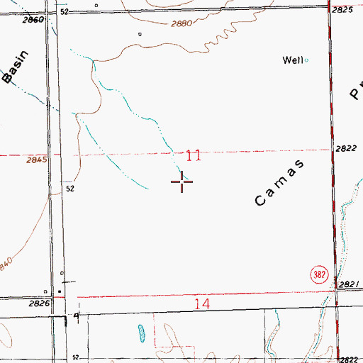 Topographic Map of Cottonwood Creek, MT