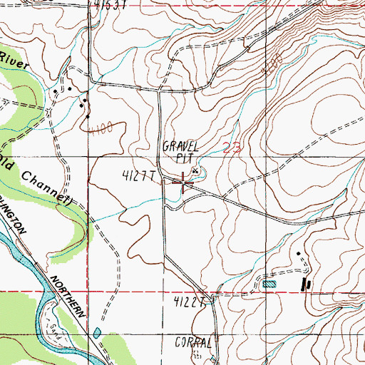 Topographic Map of Cottonwood Gulch, MT