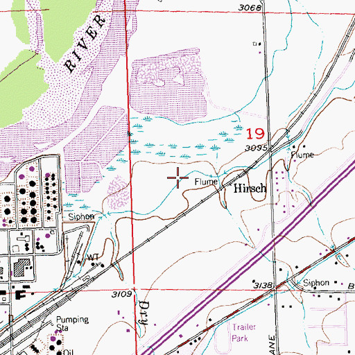 Topographic Map of Coulson Ditch, MT