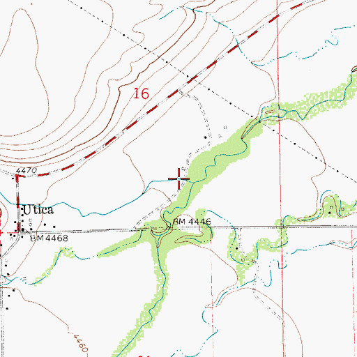 Topographic Map of Courtneys Creek, MT