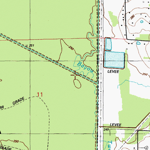 Topographic Map of Glade Branch, AR