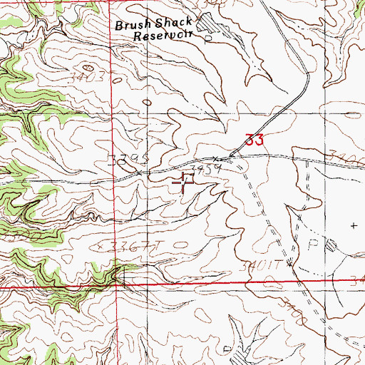 Topographic Map of Cow Island Trail, MT