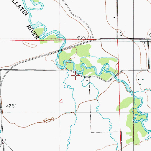 Topographic Map of Cowan Creek, MT