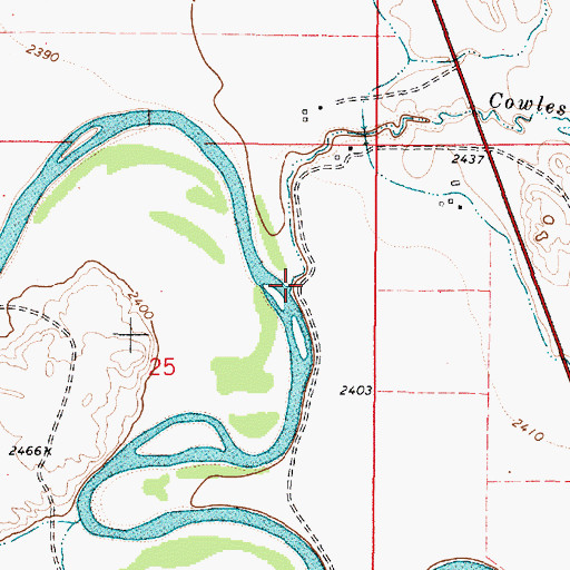 Topographic Map of Cowles Creek, MT