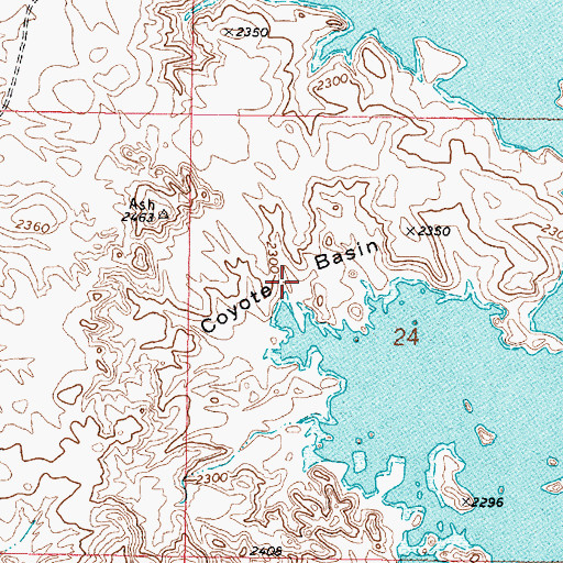 Topographic Map of Coyote Basin, MT