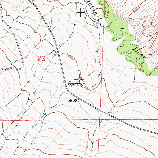 Topographic Map of Coyote Canyon, MT
