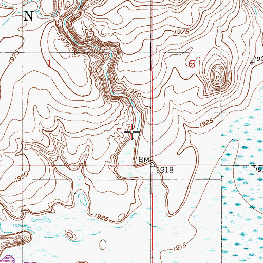 Topographic Map of Coyote Coulee, MT