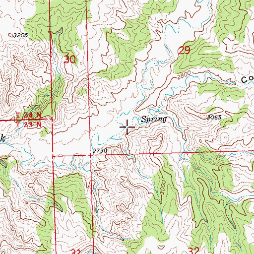 Topographic Map of Coyote Coulee, MT