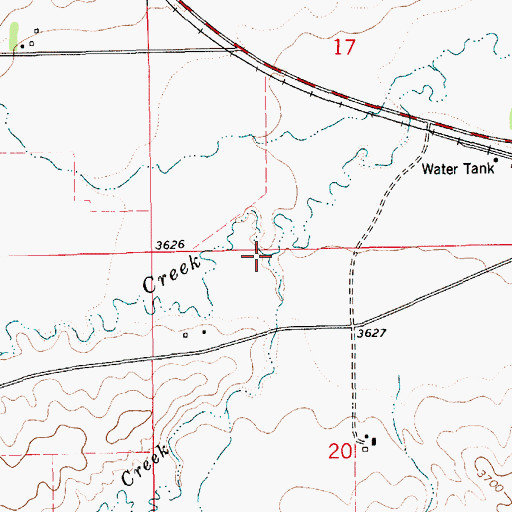 Topographic Map of Coyote Creek, MT