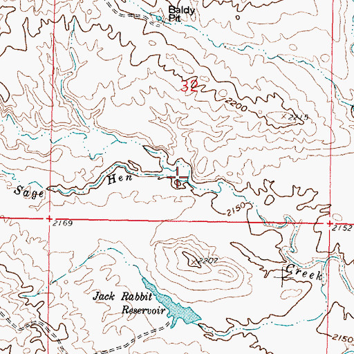 Topographic Map of Coyote Creek, MT