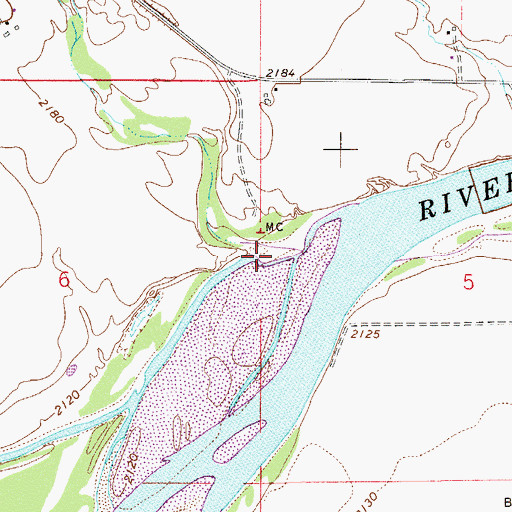 Topographic Map of Cracker Box Creek, MT