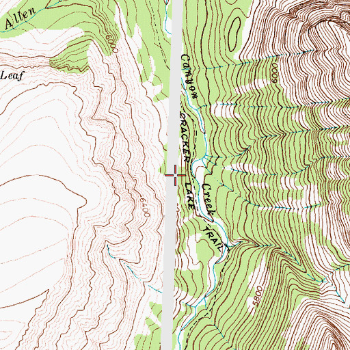 Topographic Map of Cracker Lake Trail, MT