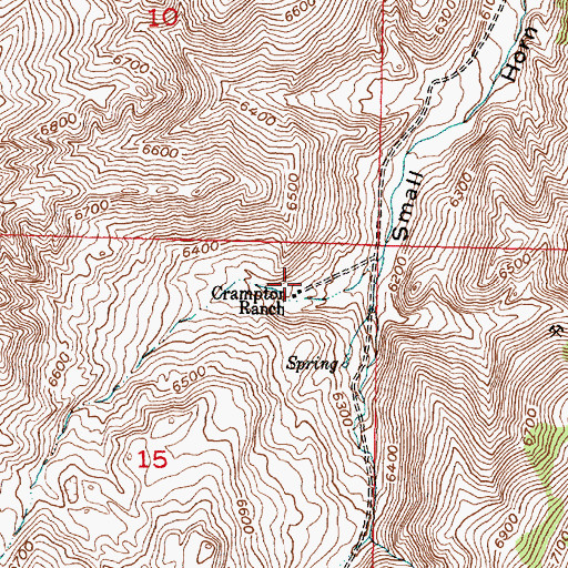 Topographic Map of Crampton Ranch, MT
