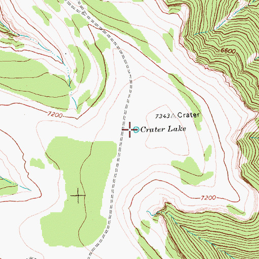 Topographic Map of Crater Lake, MT