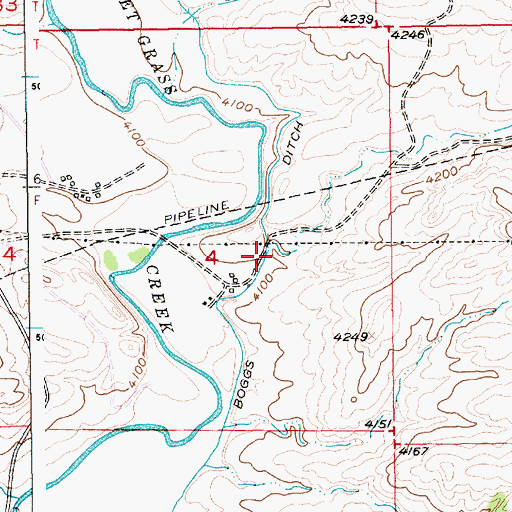 Topographic Map of Crest Creek, MT