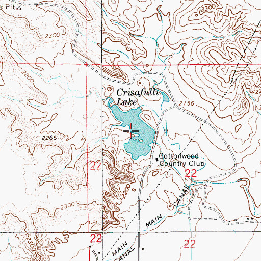 Topographic Map of Crisafulli Lake, MT