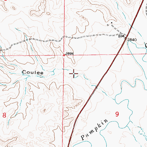 Topographic Map of Criswell Coulee, MT