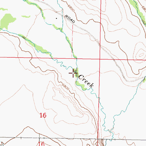 Topographic Map of Crooked Creek, MT