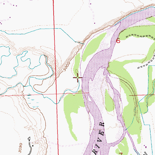 Topographic Map of Crooked Creek, MT