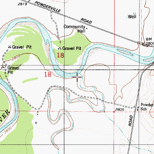 Topographic Map of Crow Creek, MT