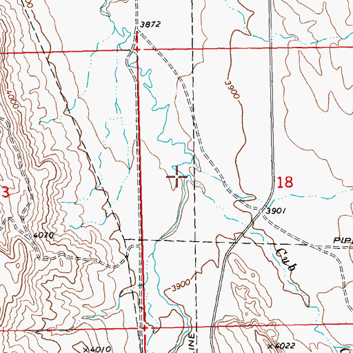 Topographic Map of Cub Creek, MT