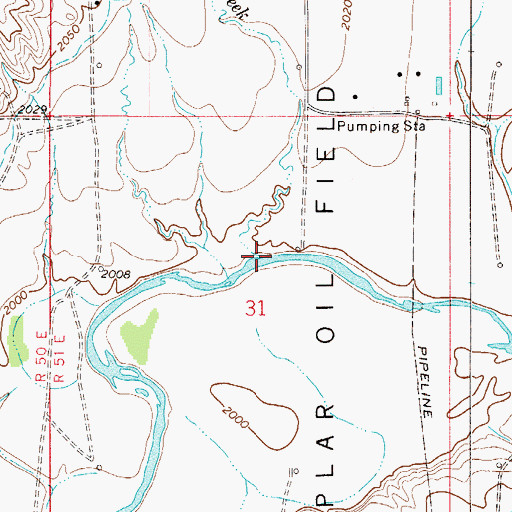 Topographic Map of Culbertson Creek, MT