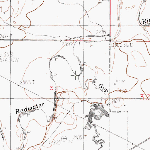 Topographic Map of Gyp Creek, MT