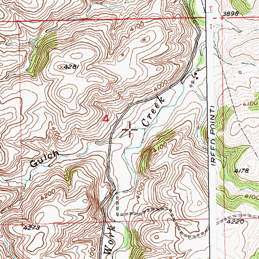 Topographic Map of Curtis Gulch, MT