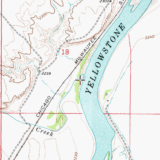Topographic Map of Custer Creek, MT
